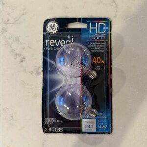 GE Revel HD+ 40W Clear Incandescent Decorative Light Bulbs (2-Pack)